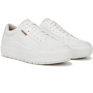 Dr. Scholl's Shoes Women's Time Off Sneaker, White Smooth, 6